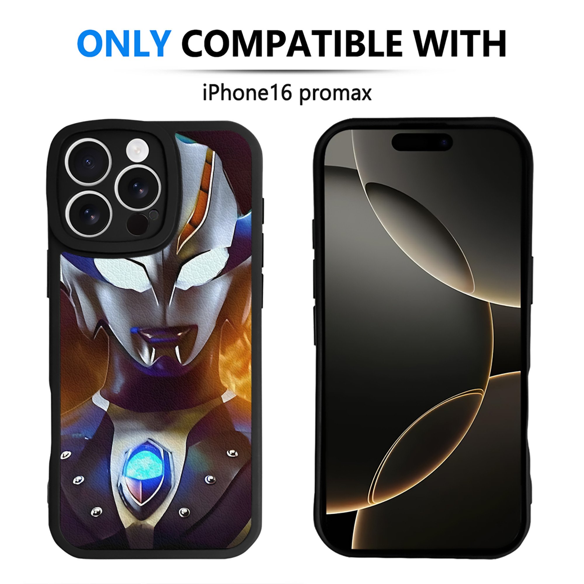 （画像用） ウルトラマン Ultraman 【iPhone 16シリーズ対応】シリコンスマホケース（レザー調） 材質：シリコン